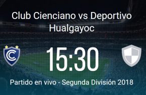 Cienciano vs Hualgayoc en VIVO Segunda División 2018 este Miércoles 29 Agosto 2018